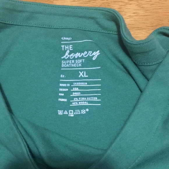 Gap GREEN THREE QUARTER COTTON SHIRT - Picture 2 of 3